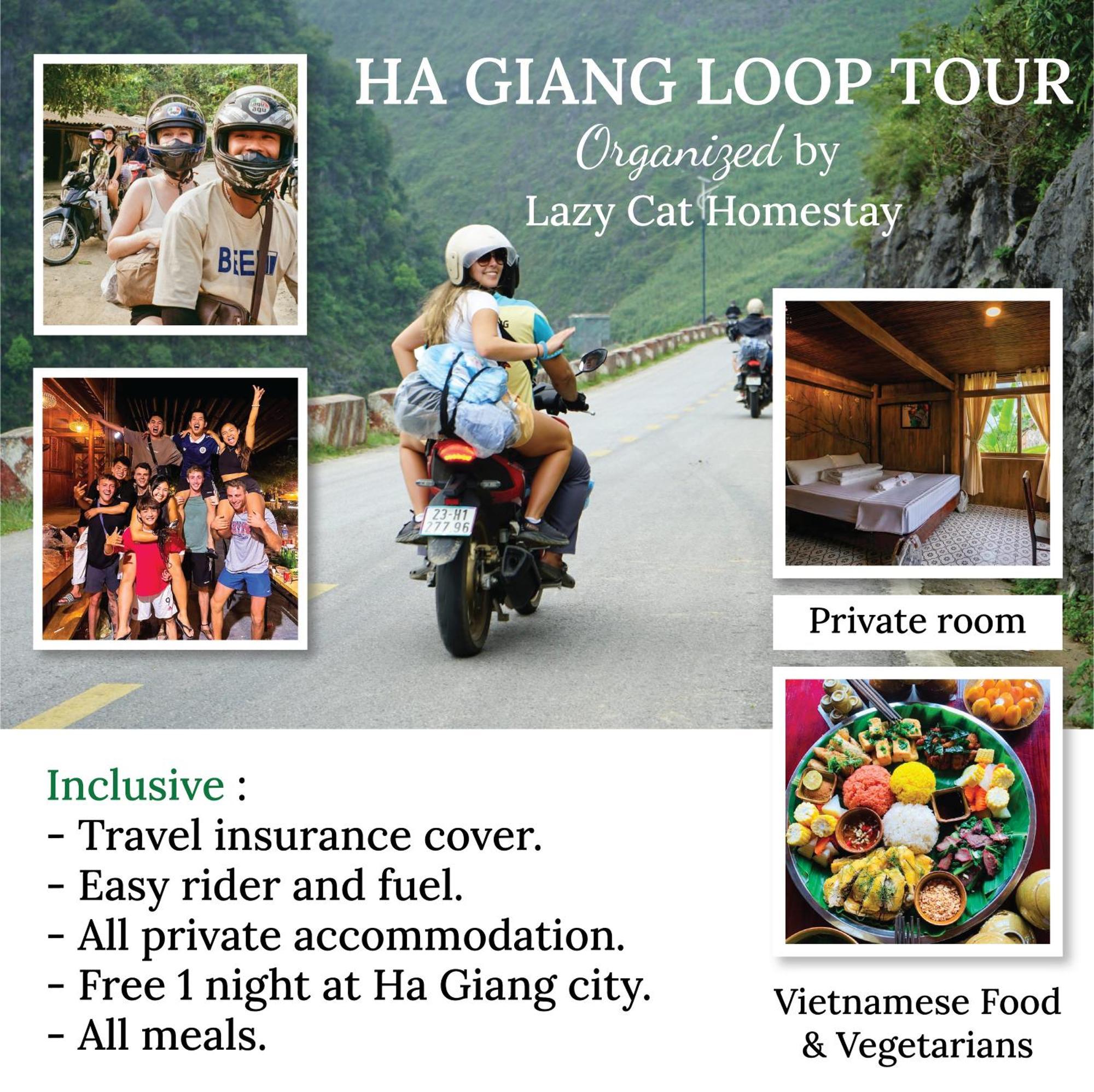Lazy Cat Homestay - Motorbikes Rental & Tours ห่าซาง ภายนอก รูปภาพ